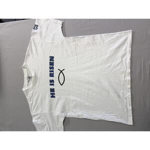 He Is Risen Jesus Fish T-shirt CWC Ministres Bible Quote XL